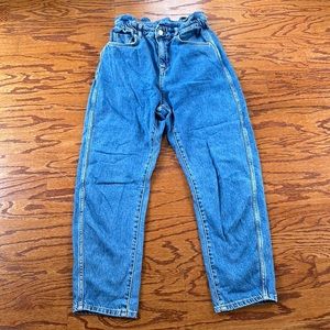 Mango Paperbag Waist Denim Jeans